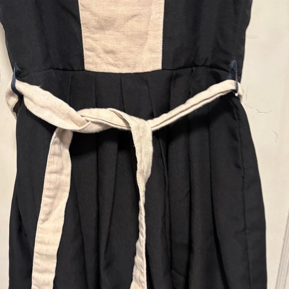 Stockpoint German Linen Charming Beige and Black Kids Dirndl Dress 134/140 9/10